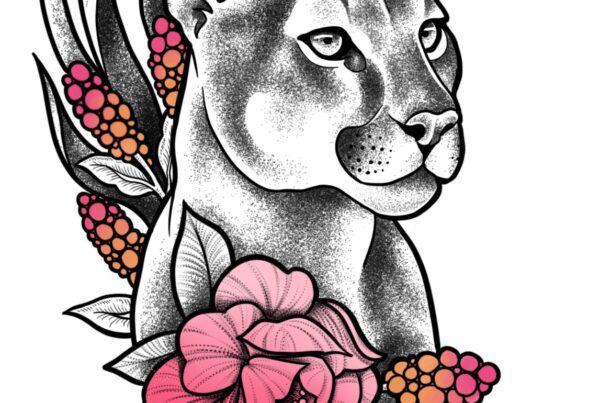 tatuaż puma projekt