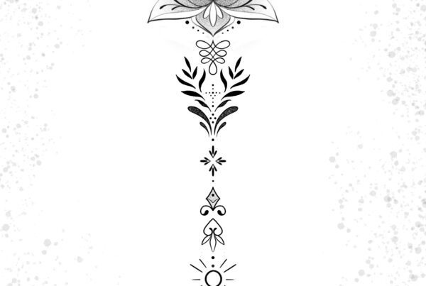 lotos-geometria-magda-tatuaż-projekt-speakincolor-wodzisław-rybnik-żory-pszów-jastrzębie-racibórz-rydułtowy